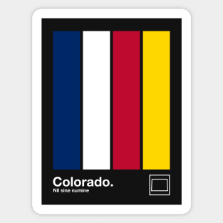 Colorado State Flag  // Original Minimalist Artwork Poster Design Sticker